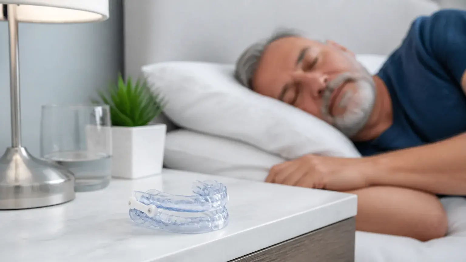 Can a dentist treat sleep apnea? hero background photograph