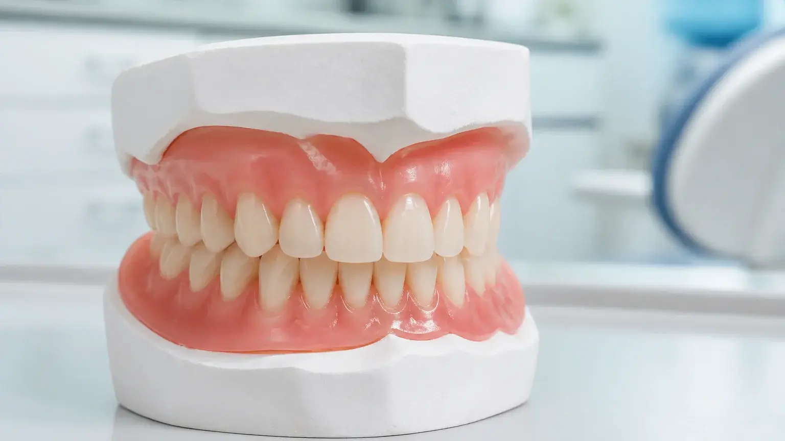 Do dentures look natural? hero background photograph