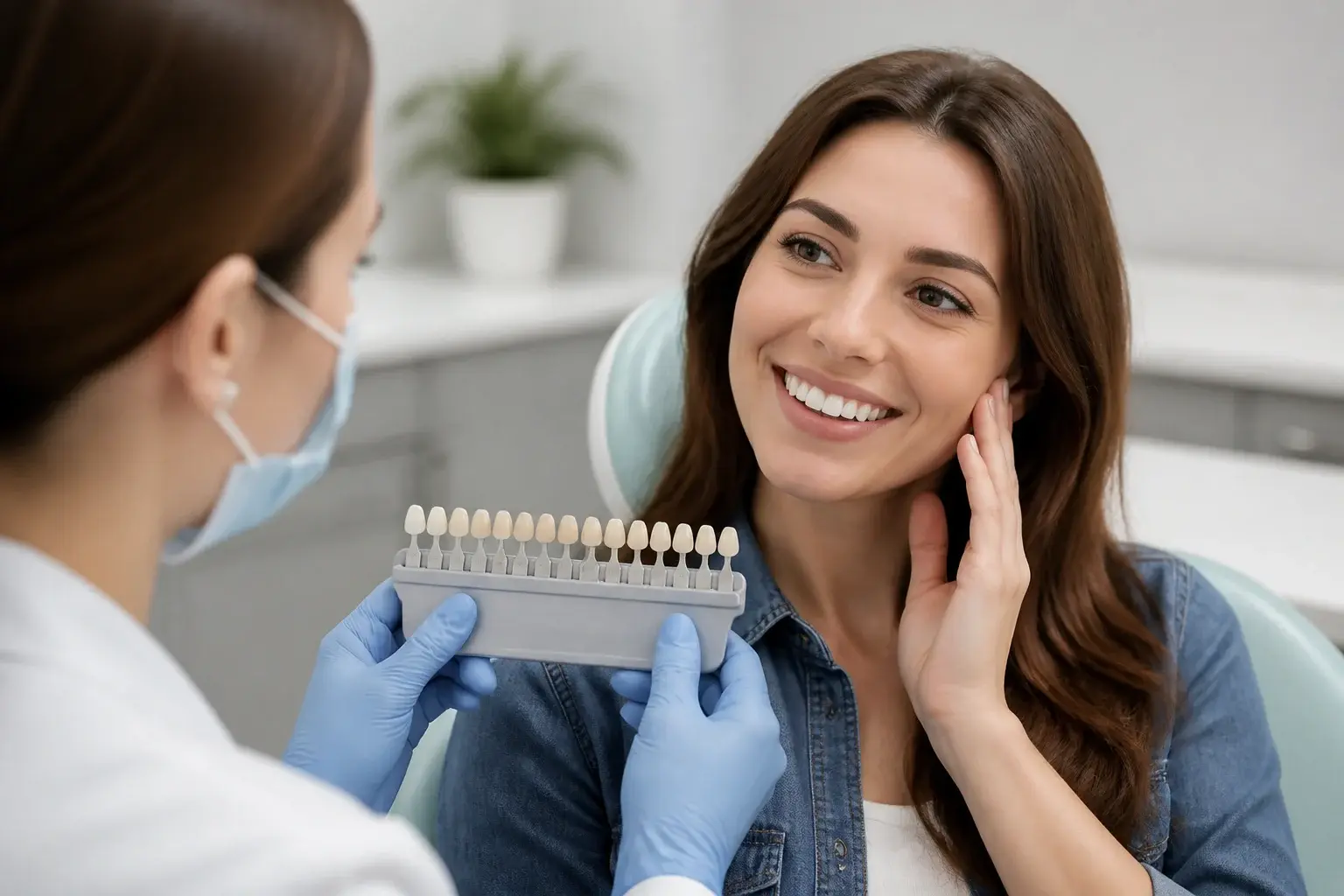 Whitening tray and sensitivity gel in a dental clinic explaining whether teeth whitening hurts