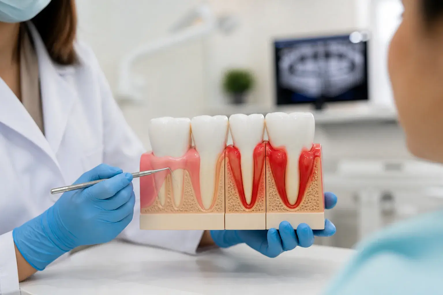 What are early signs of gum disease? hero background photograph