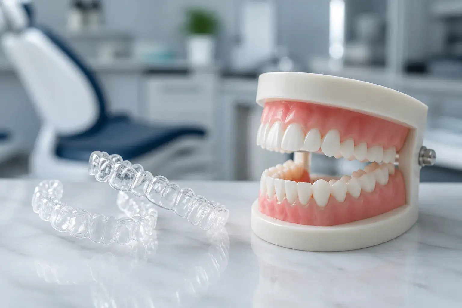How do clear aligners work? hero background photograph