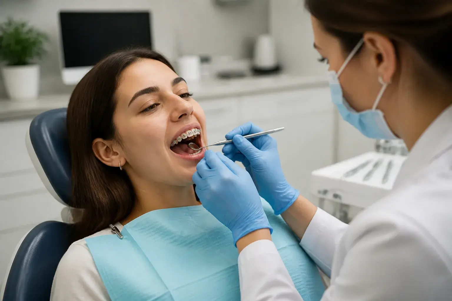 Orthodontic calendar and braces adjustment tools showing the timeline for completing traditional braces