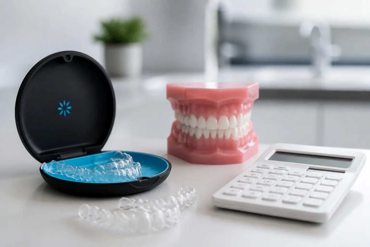 How much do clear aligners cost? hero background photograph