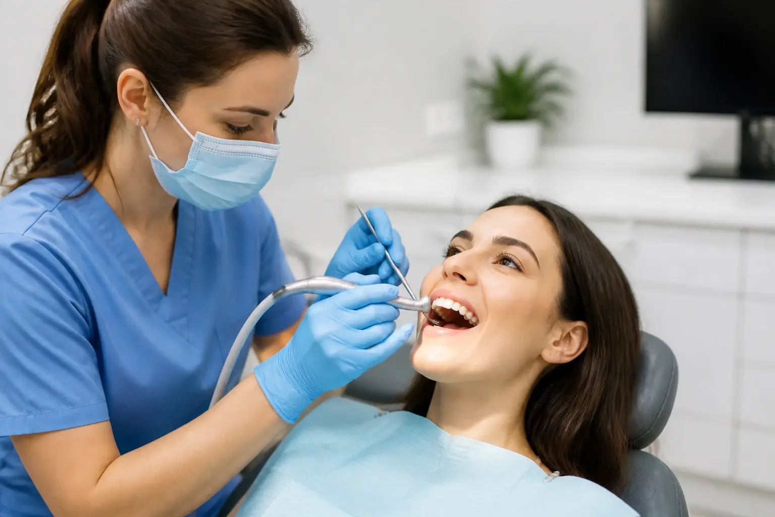 How often should you get a dental cleaning? hero background photograph