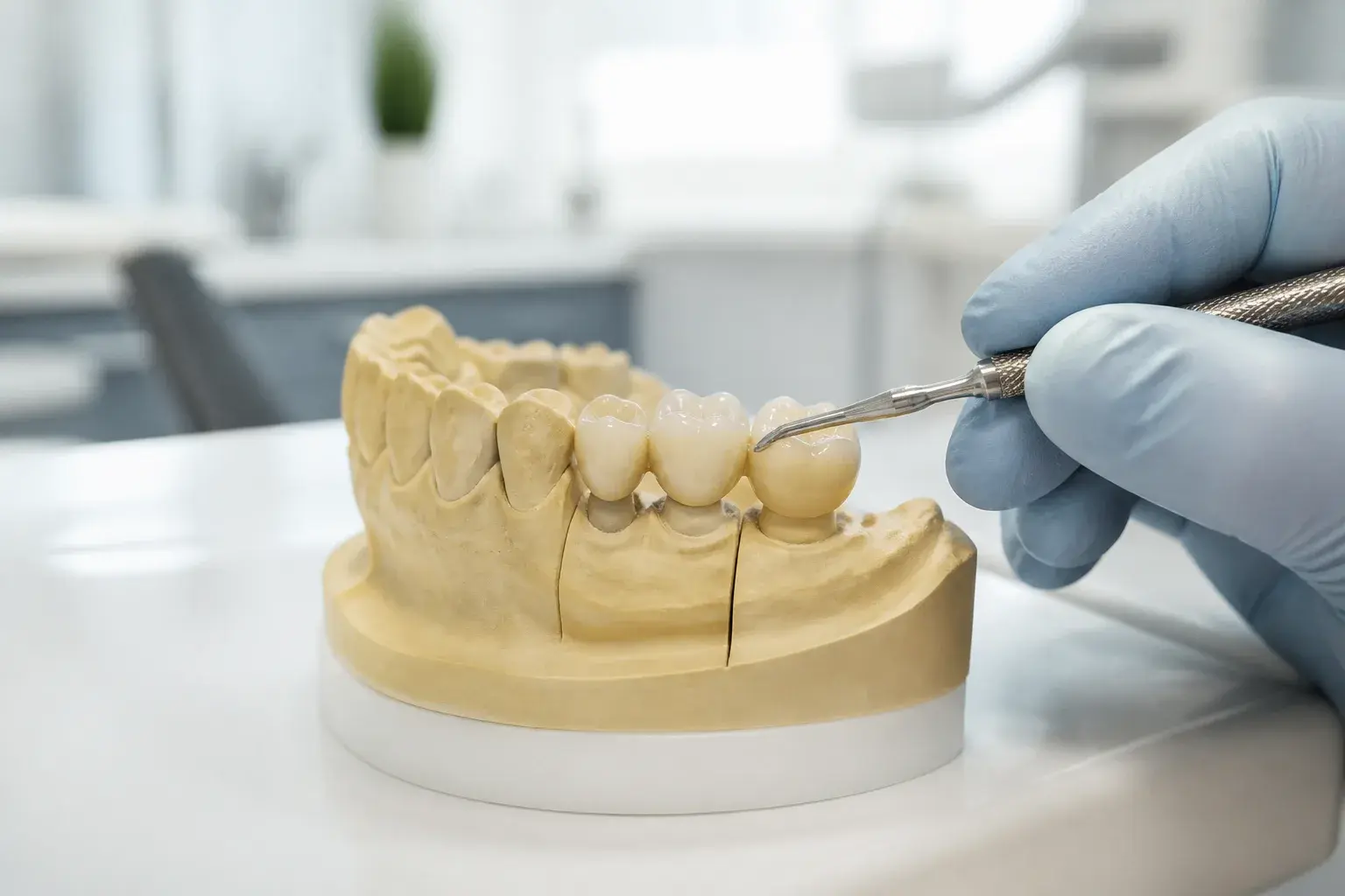 How do you care for a dental crown? hero background photograph