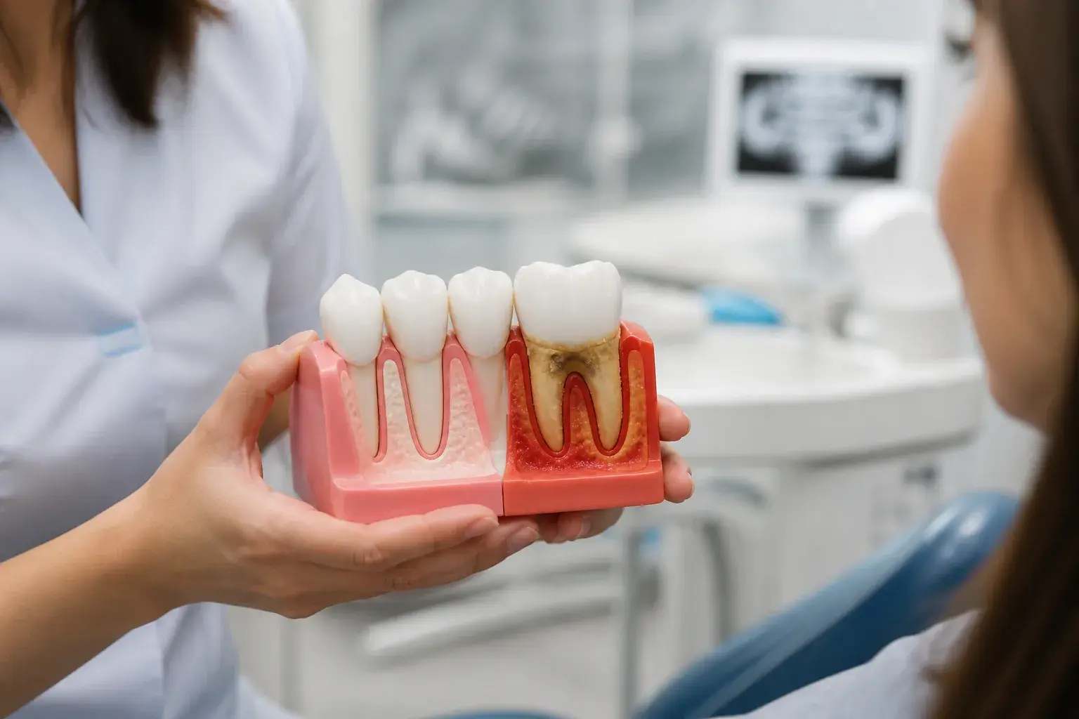 Is gum disease contagious? hero background photograph