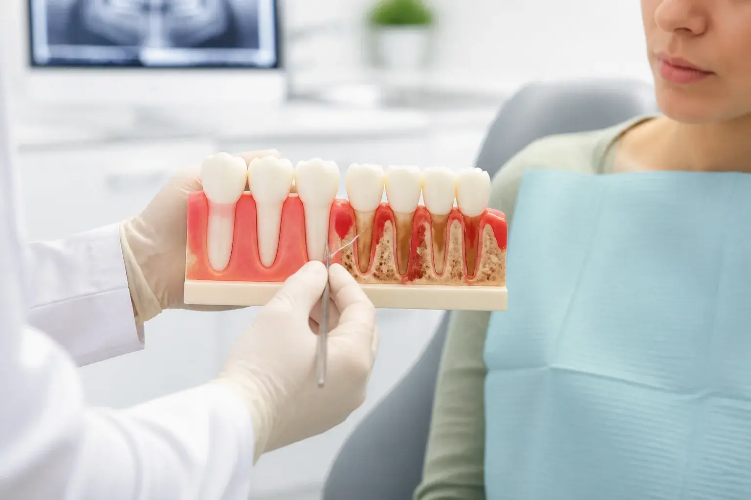 Is gum disease reversible? hero background photograph
