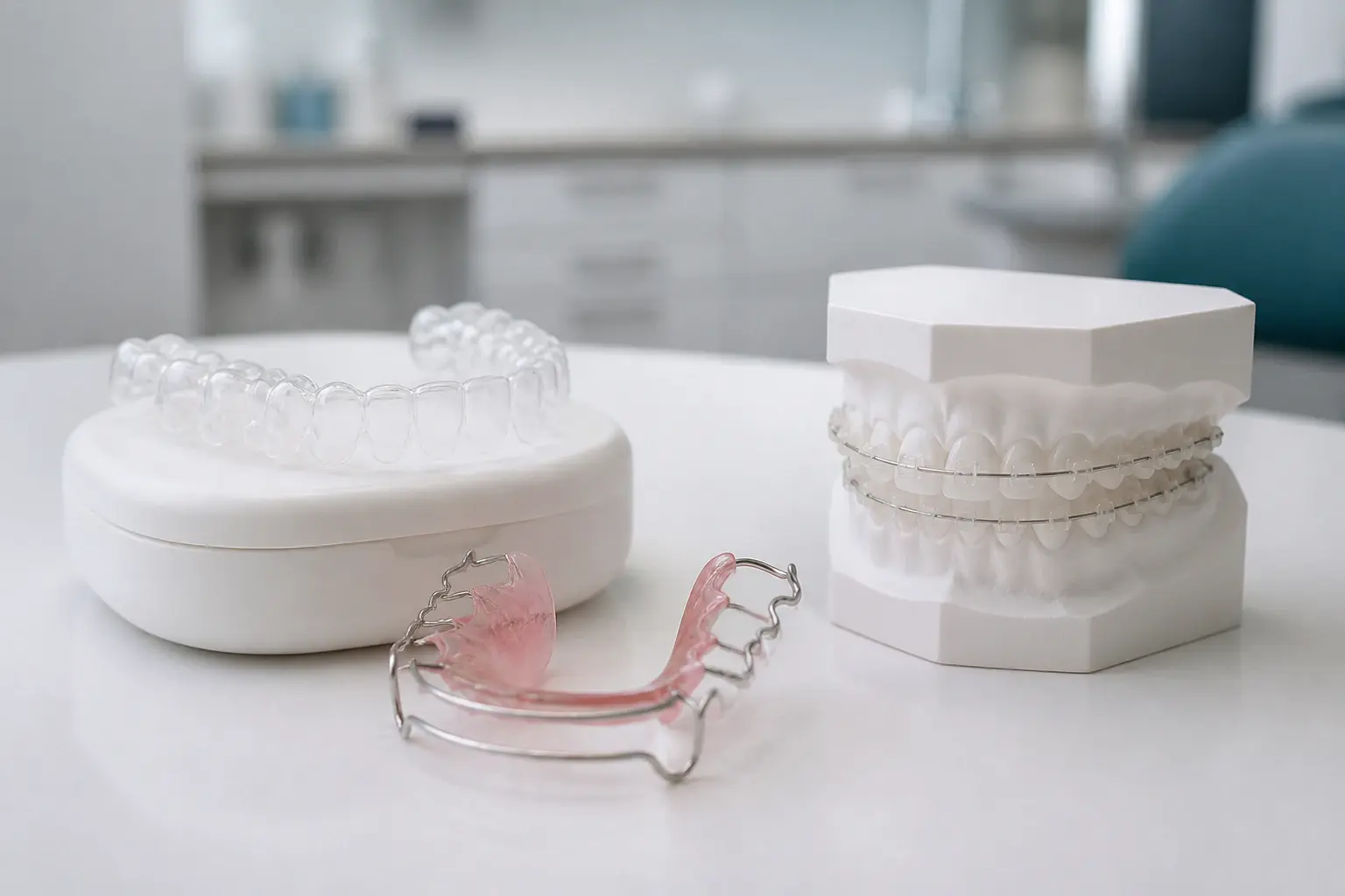 What retainers are used after Invisalign? hero background photograph