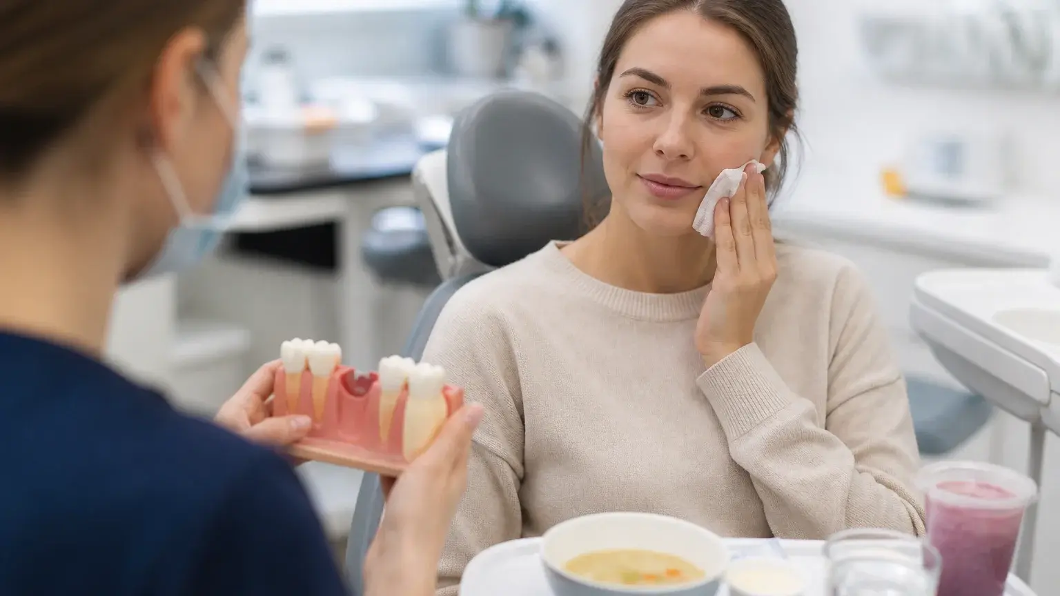 When do stitches come out after an extraction? hero background photograph