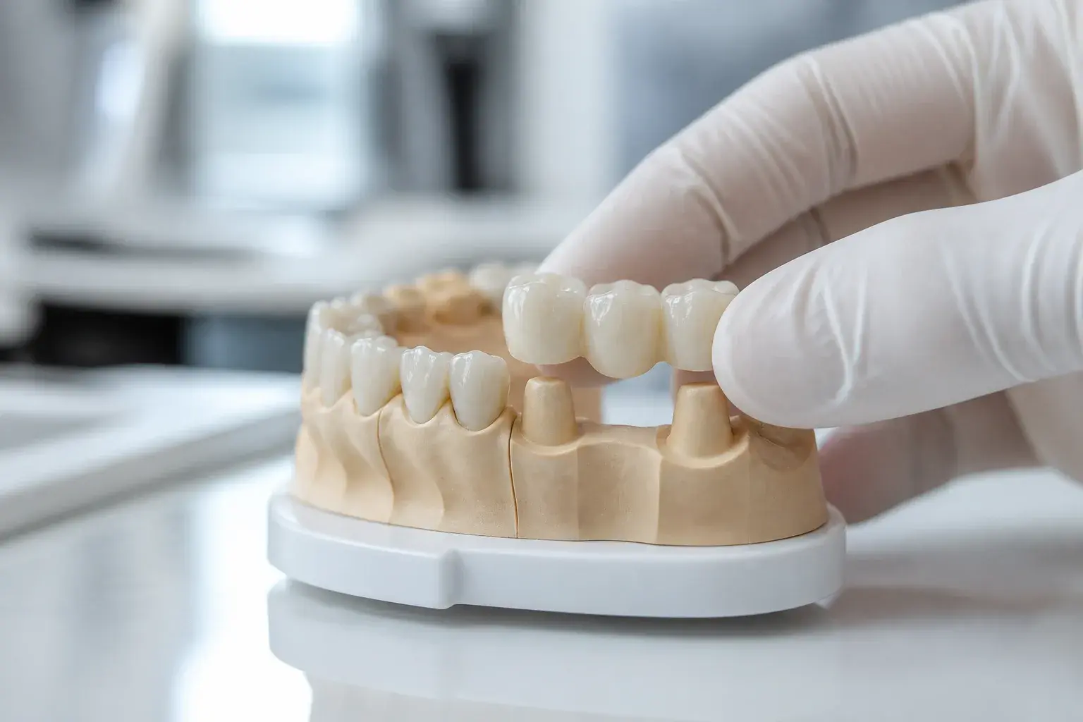 What is a dental bridge? hero background photograph