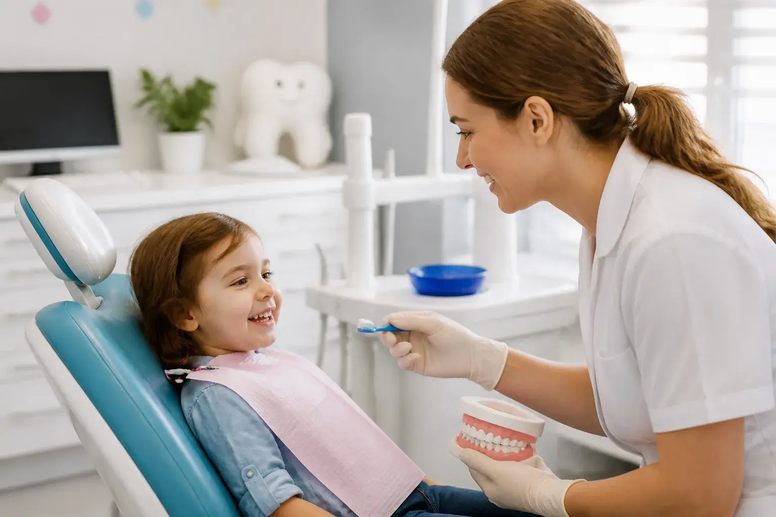 When should a child first see the dentist? hero background photograph
