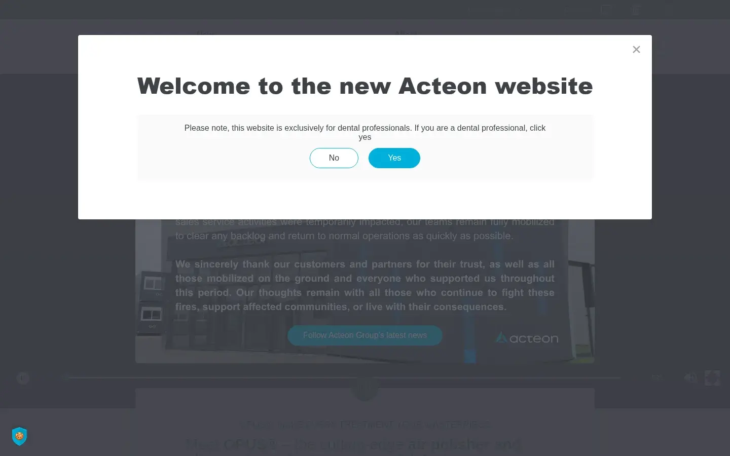 Homepage preview of ACTEON