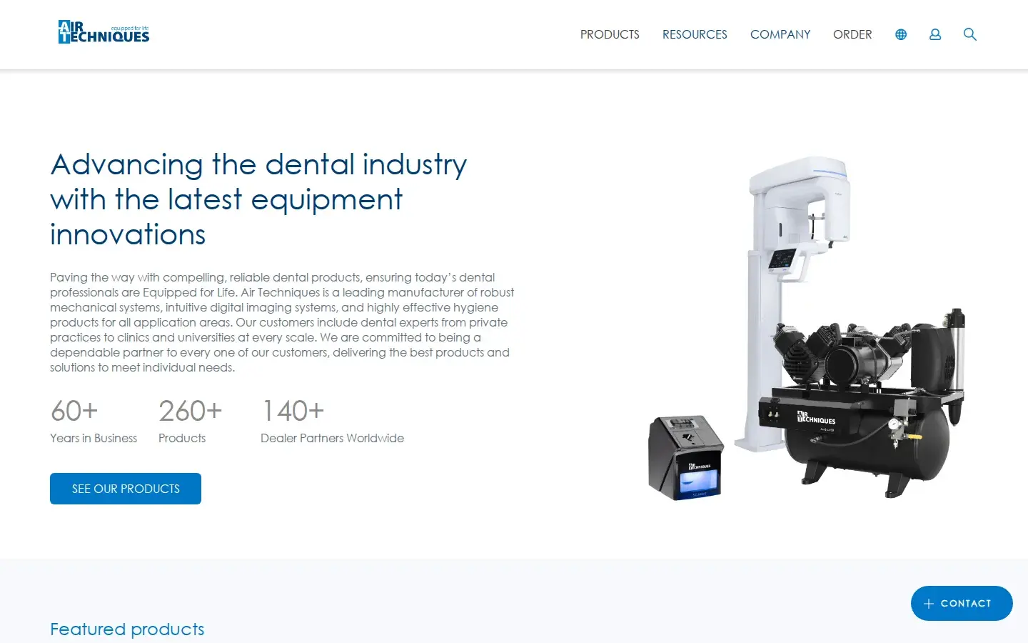 Homepage preview of Air Techniques