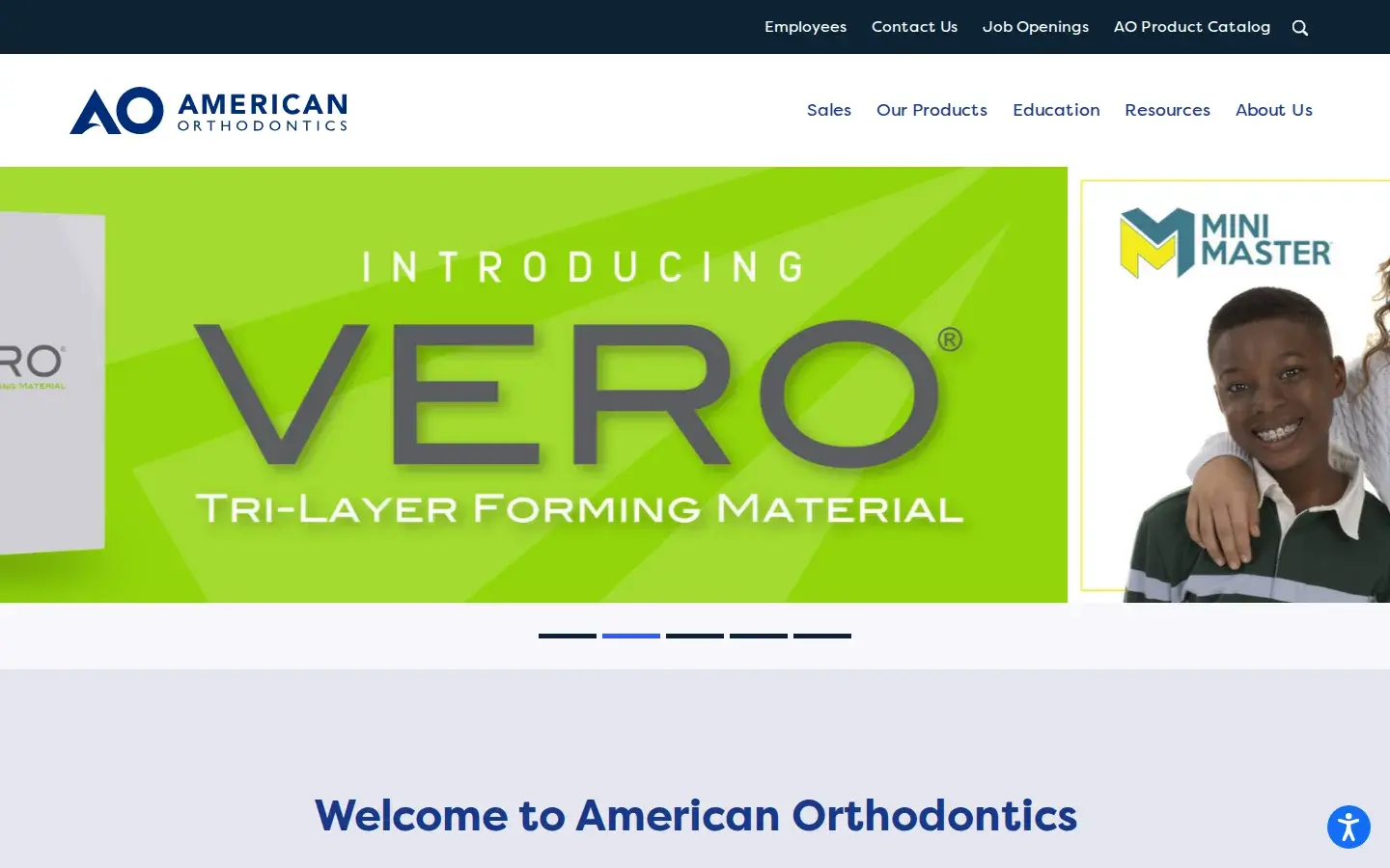 Homepage preview of American Orthodontics
