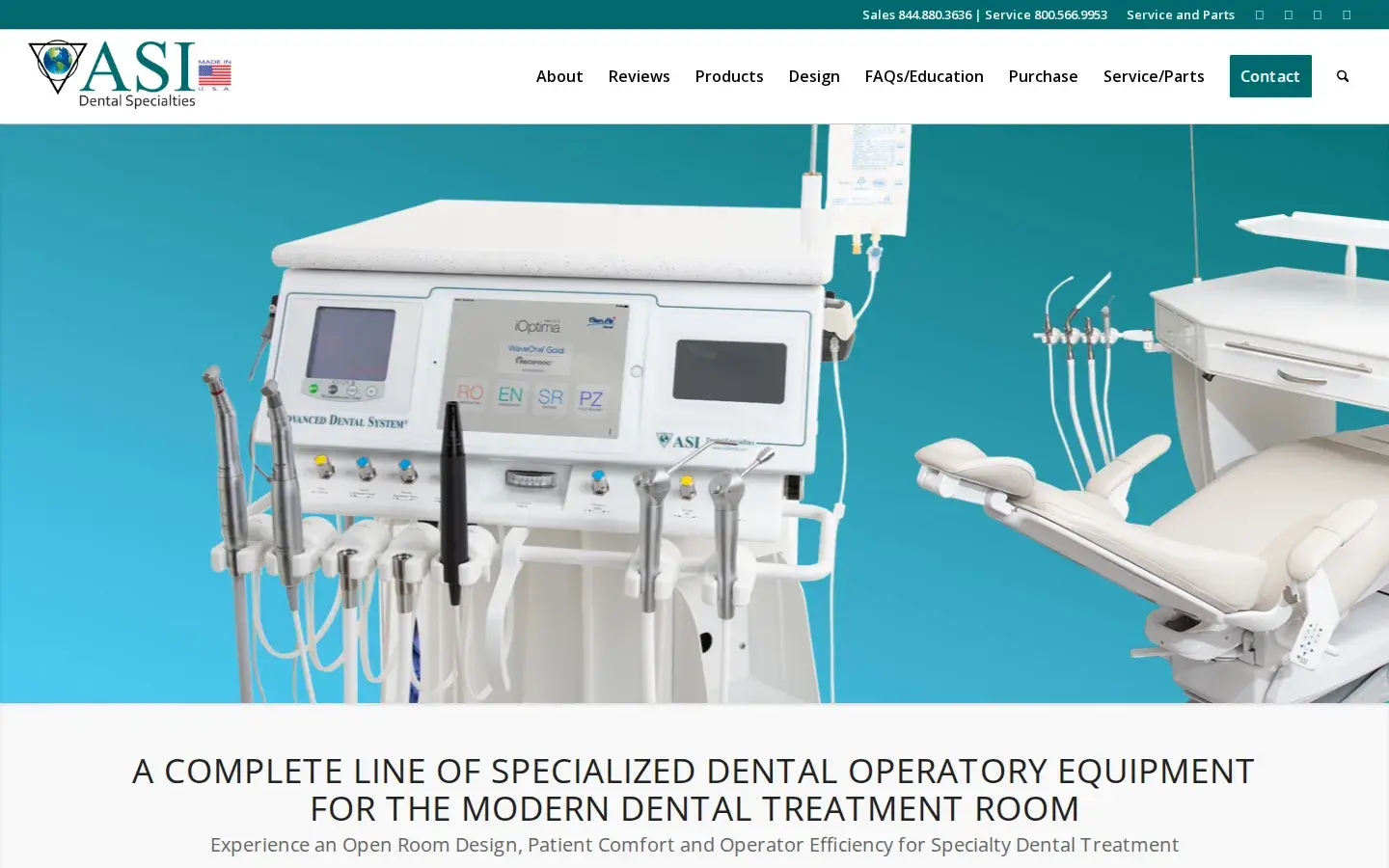 Homepage preview of ASI Dental