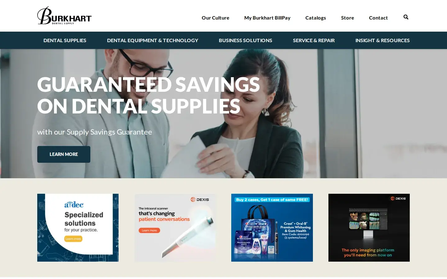 Homepage preview of Burkhart Dental Supply