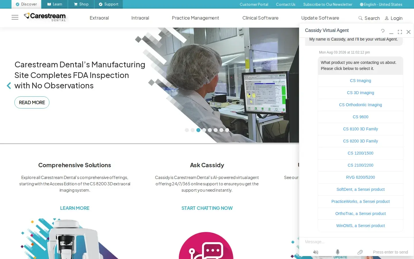 Homepage preview of Carestream Dental