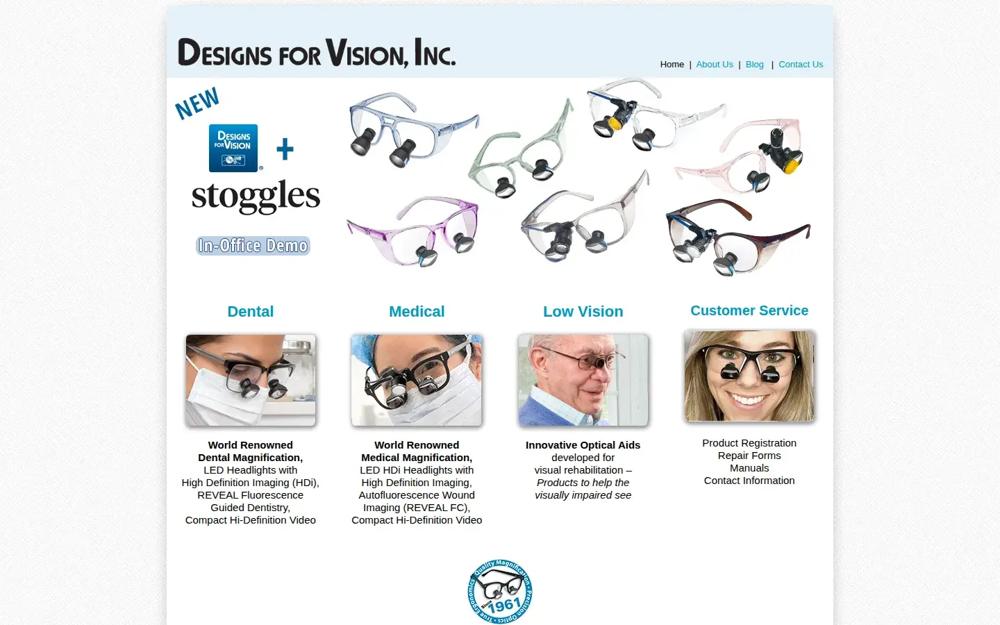 Homepage preview of Designs for Vision
