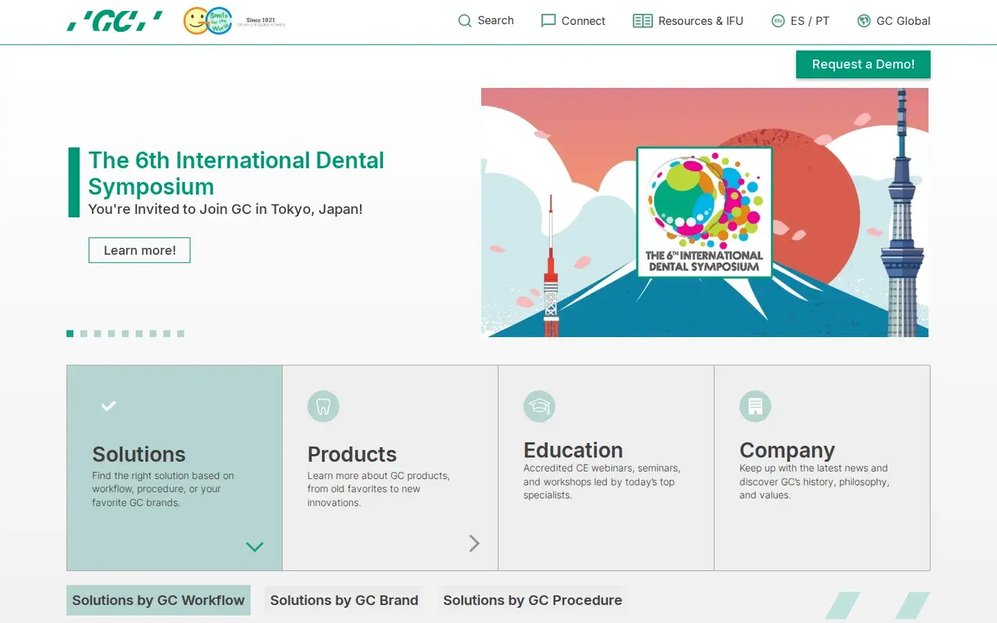 Homepage preview of GC America