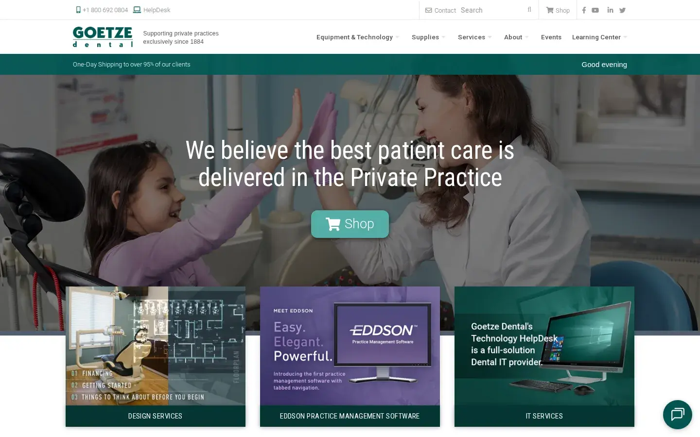 Homepage preview of Goetze Dental