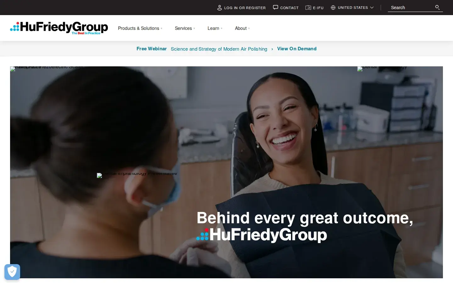 Homepage preview of HuFriedyGroup