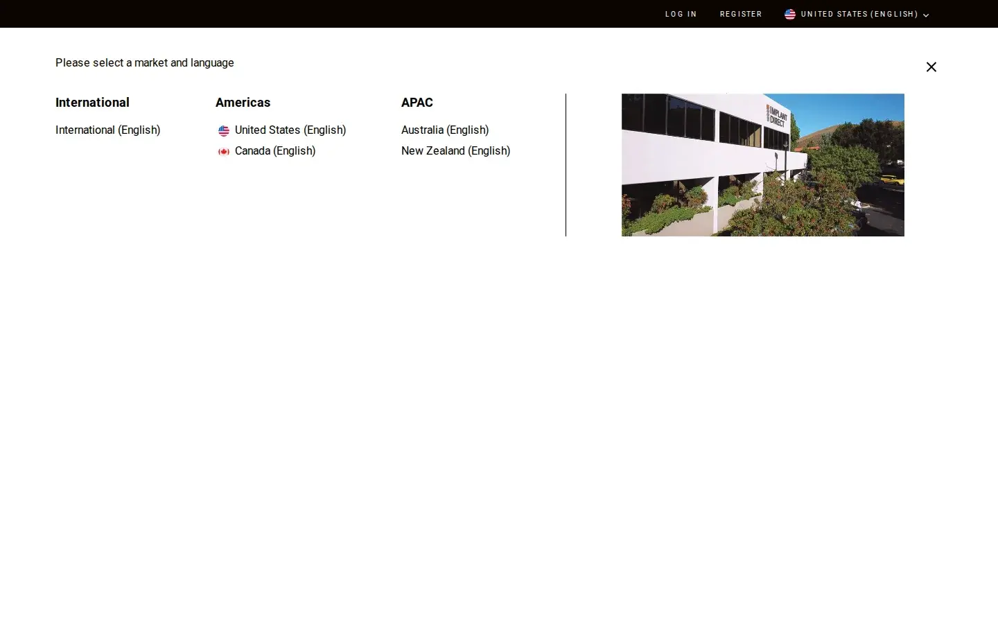Homepage preview of Implant Direct