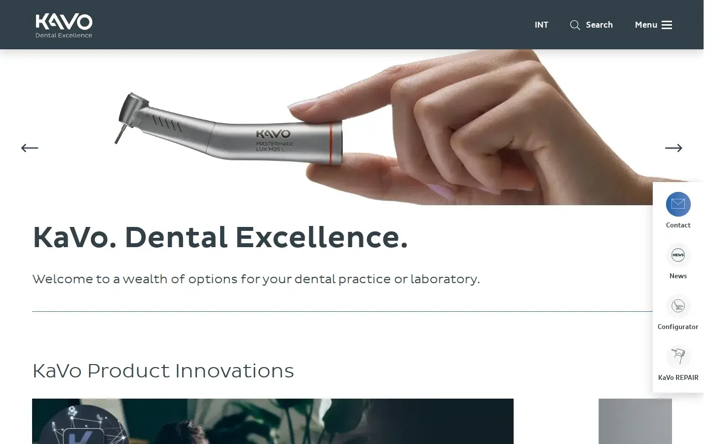 Homepage preview of KaVo