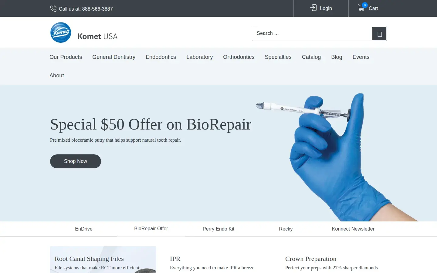 Homepage preview of Komet USA