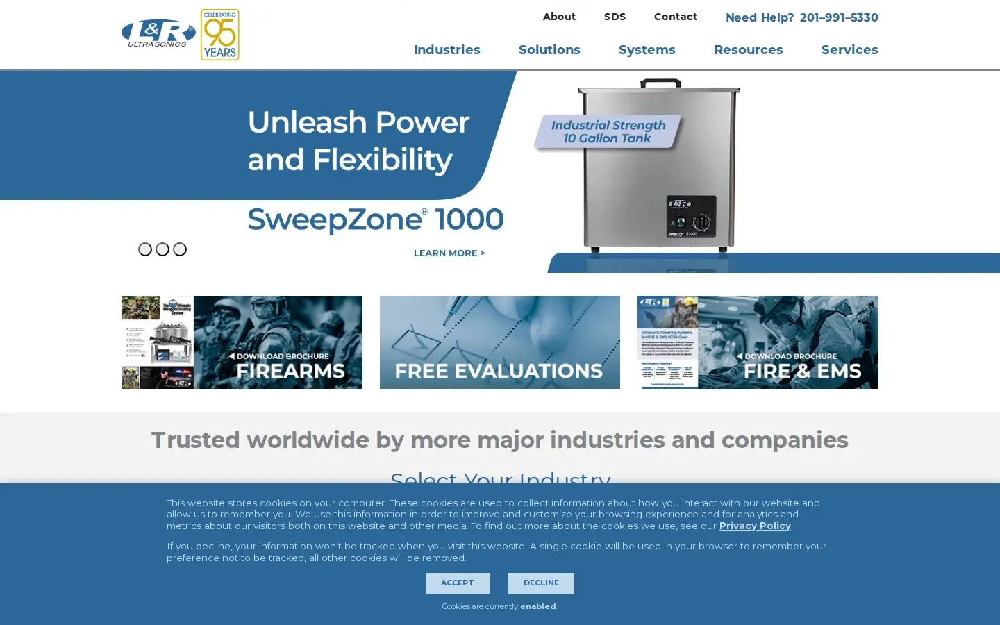 Homepage preview of L&R Ultrasonics