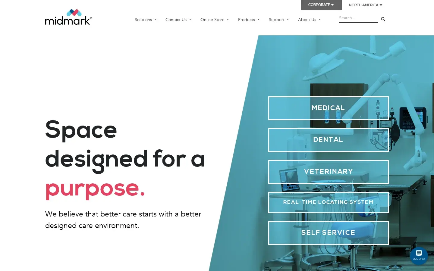 Homepage preview of Midmark