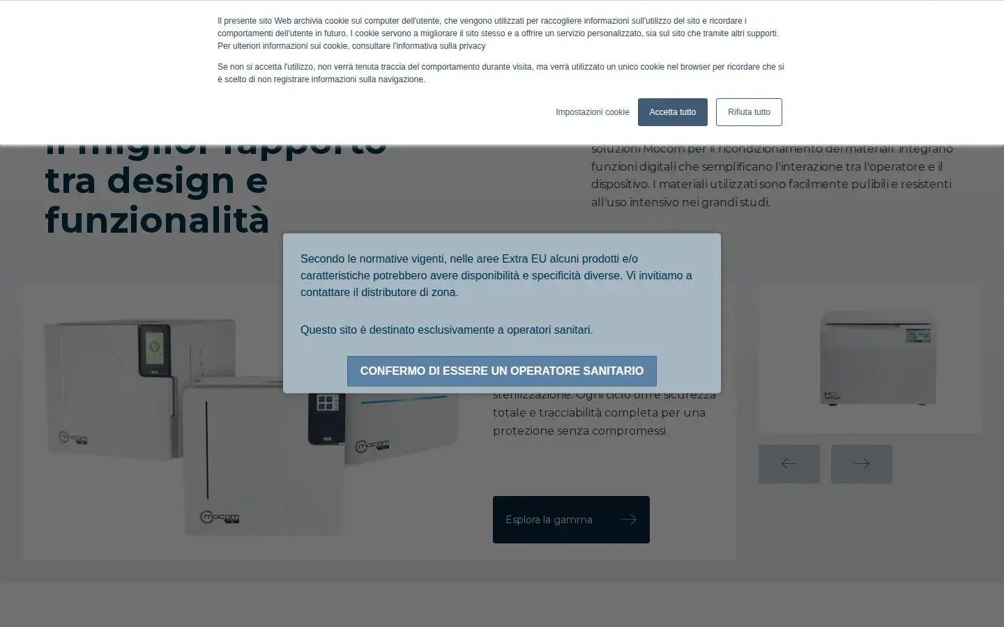 Homepage preview of Mocom