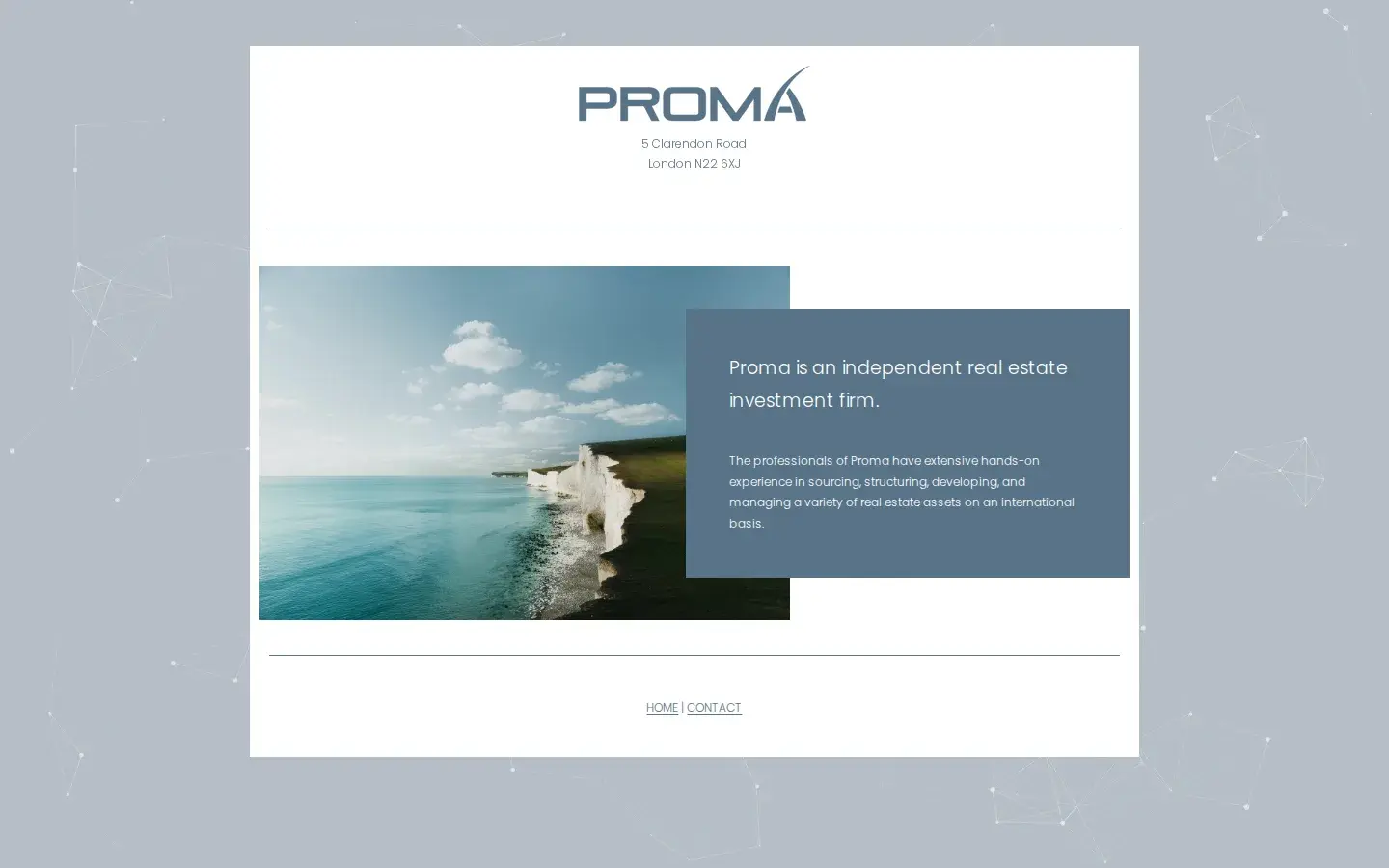 Homepage preview of Proma