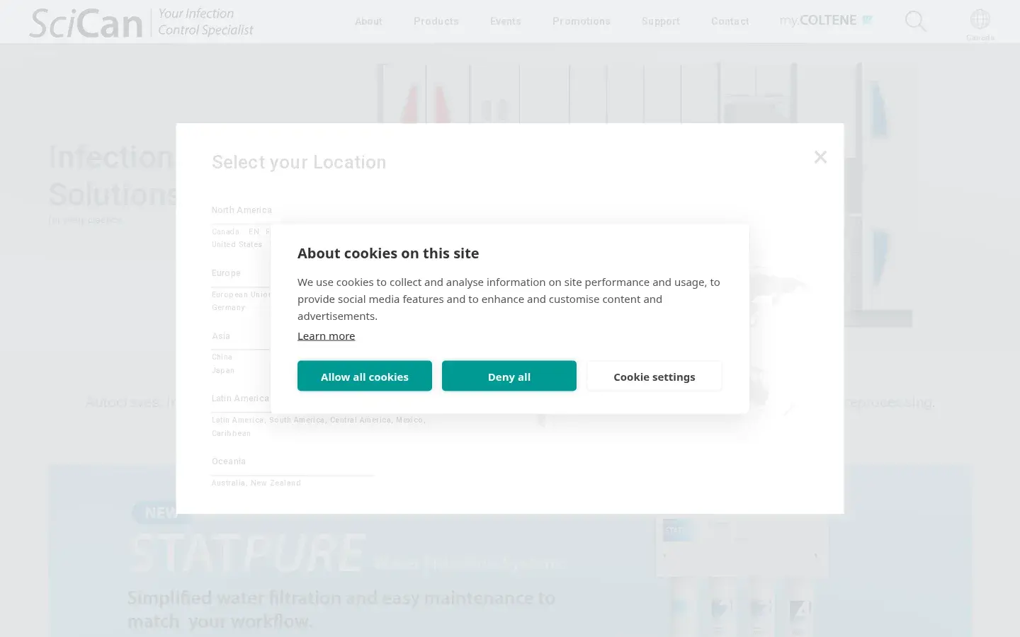 Homepage preview of SciCan