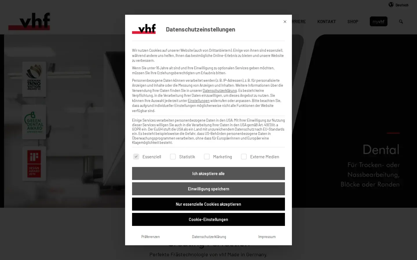 Homepage preview of vhf camfacture