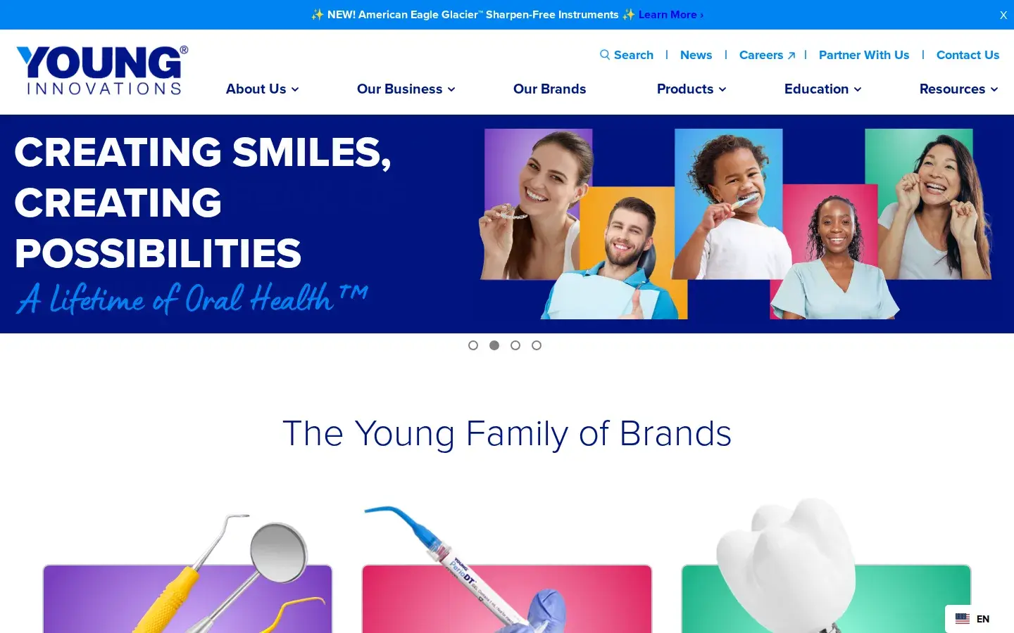 Homepage preview of Young Dental