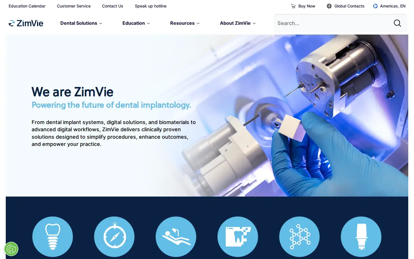 Homepage preview of ZimVie