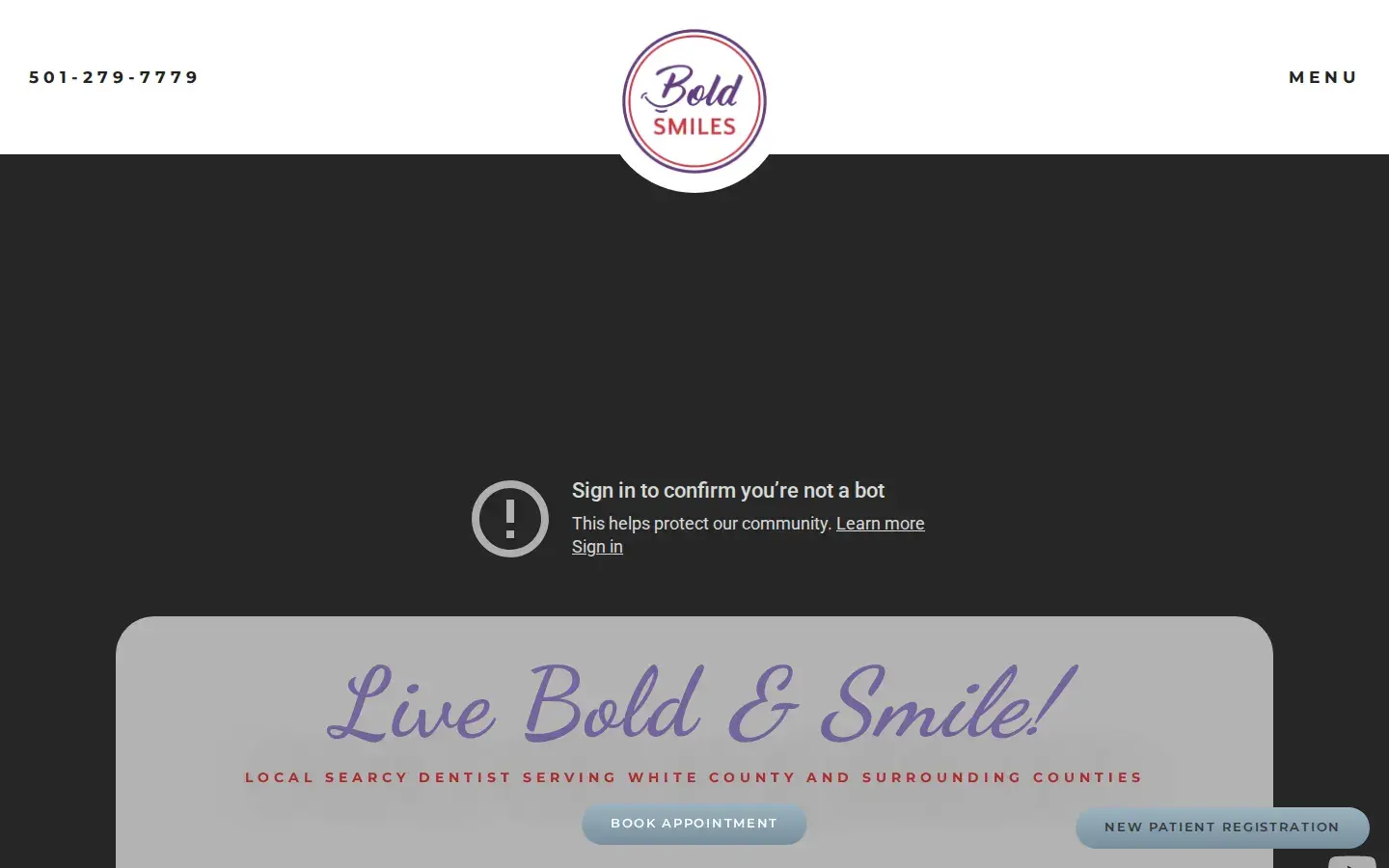 Homepage preview of BoldSmiles