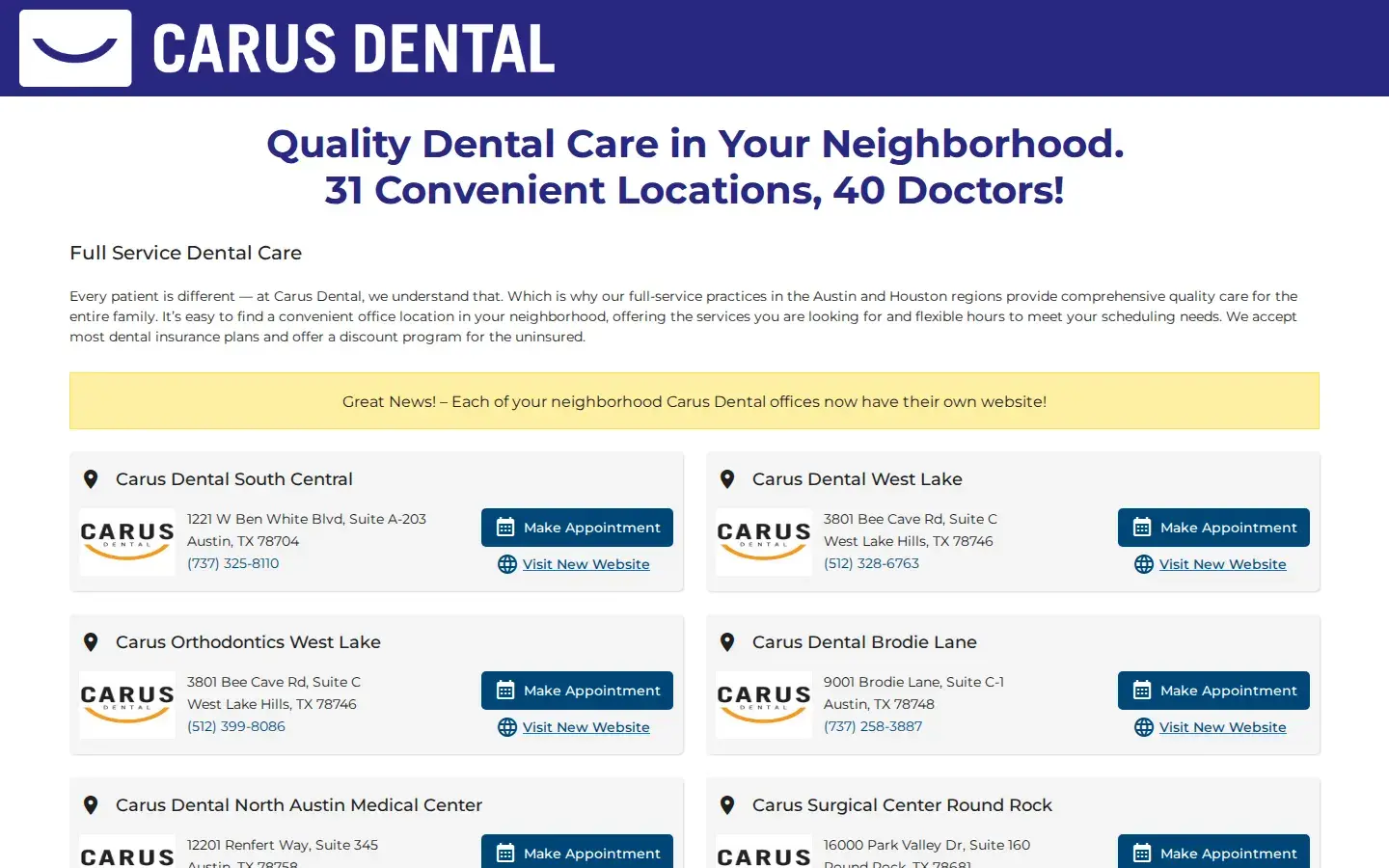 Homepage preview of Carus Kids