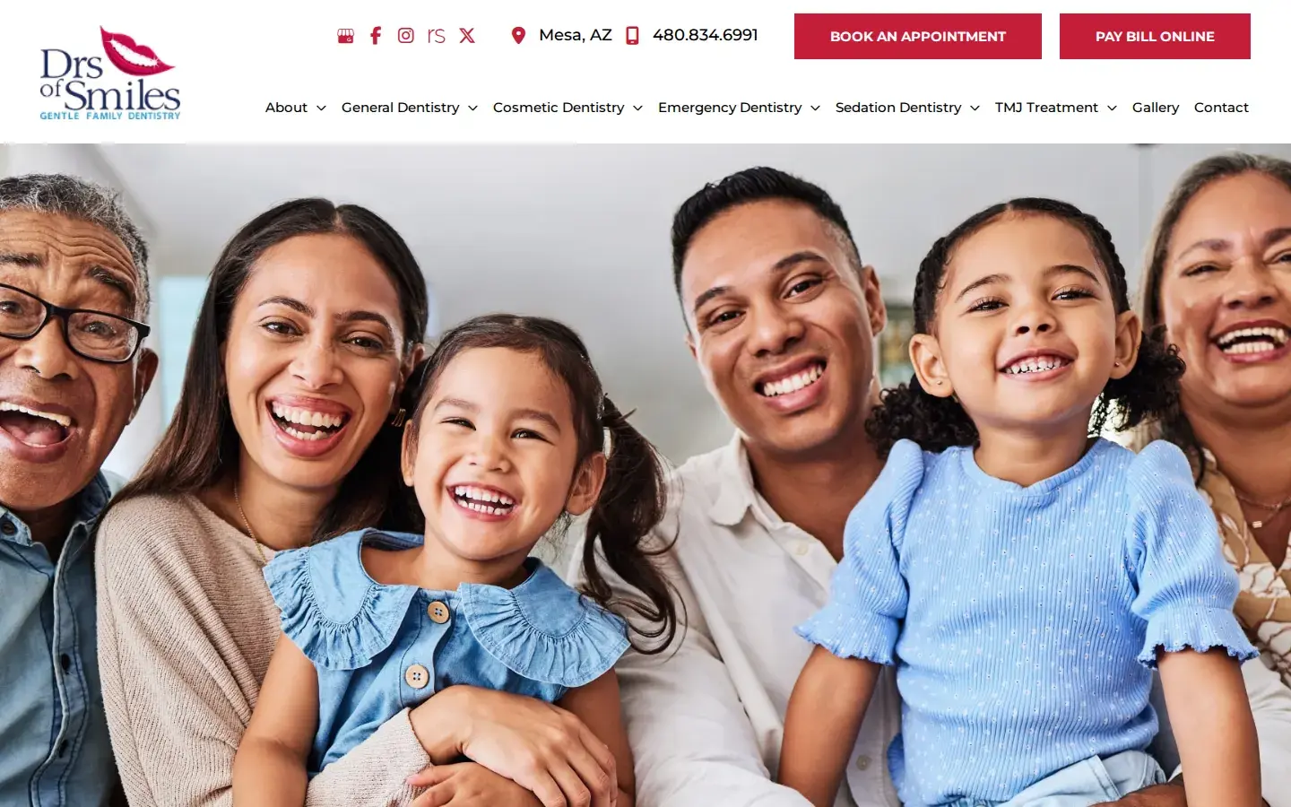 Homepage preview of Drs of Smiles