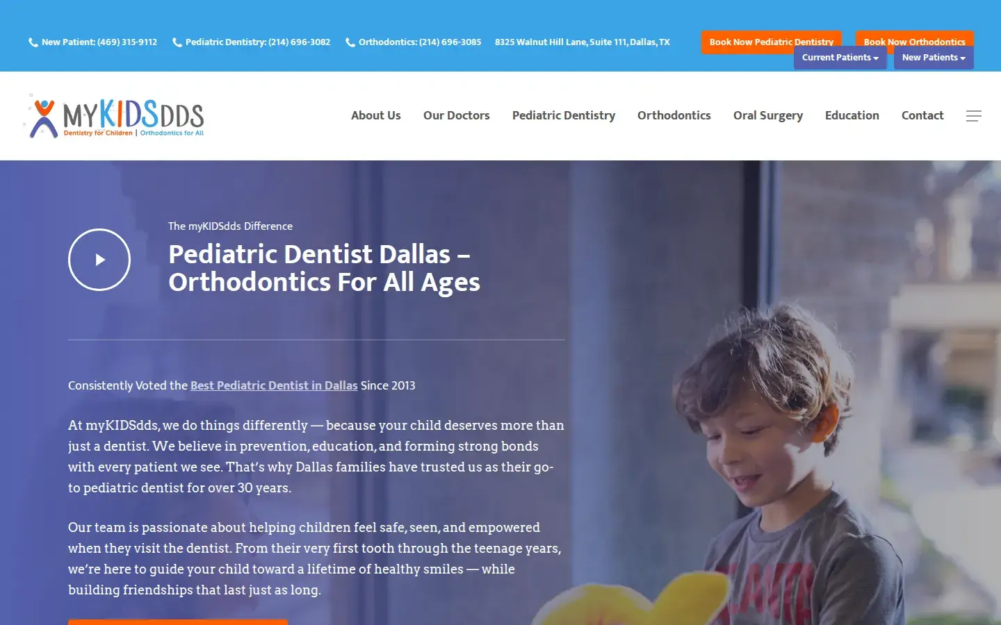 Homepage preview of myKIDSdds