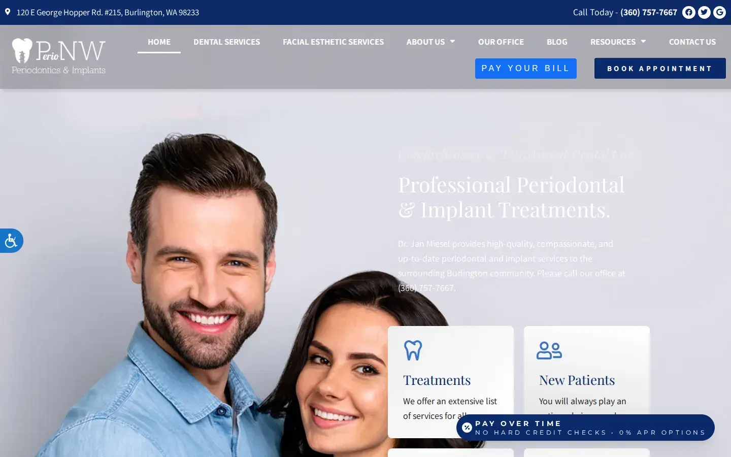 Homepage preview of PerioNW