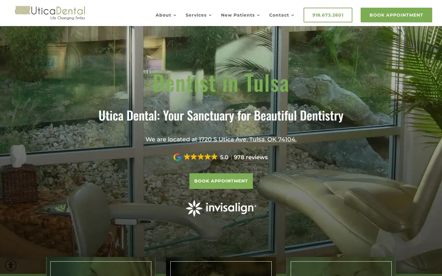 Homepage preview of Utica Dental
