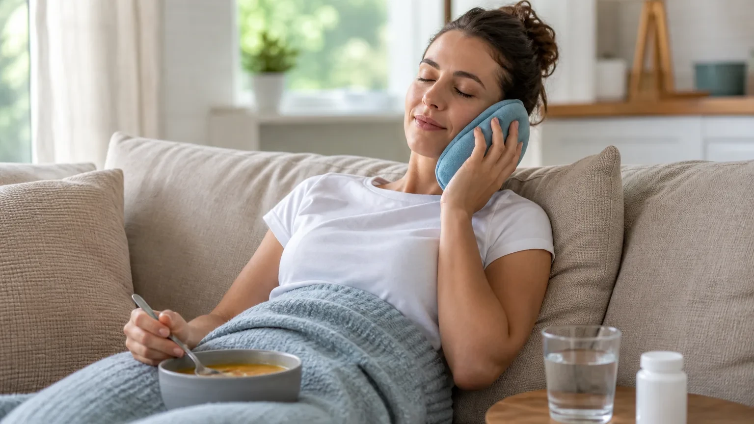 Soft foods and root canal aftercare notes arranged for recovery at home