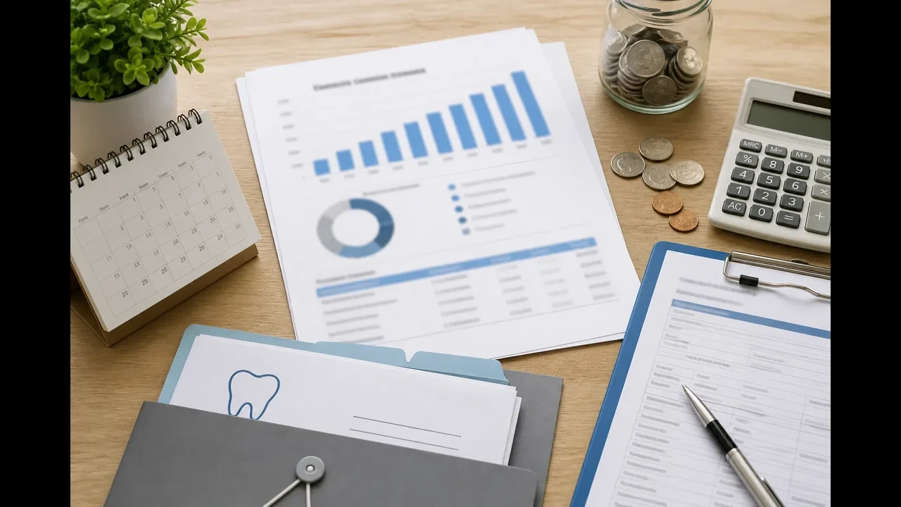 Calendar and dental benefits statement illustrating an annual maximum limit