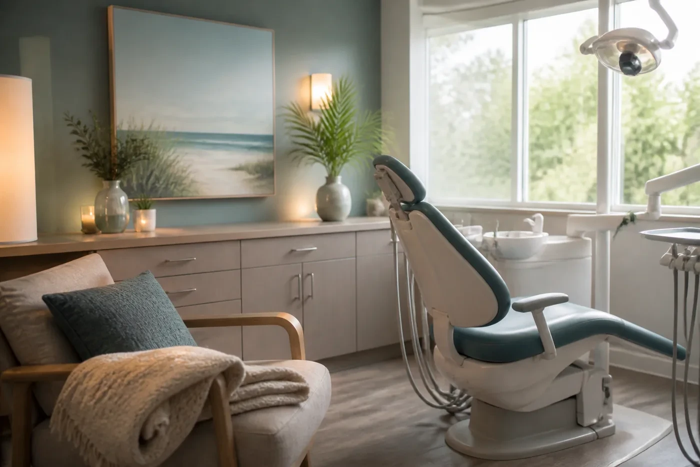 Calm dental consultation room designed for a reassuring first visit