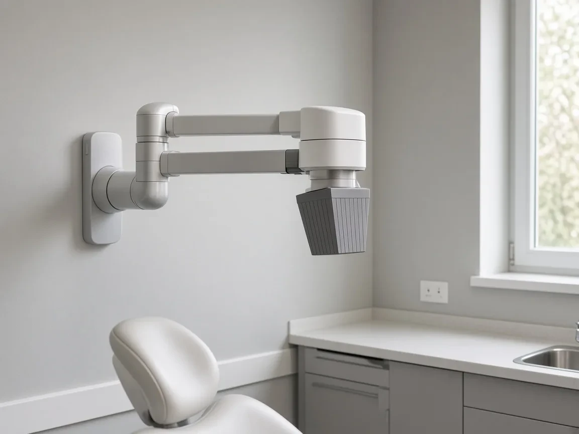 Wall-mounted dental intraoral x-ray unit