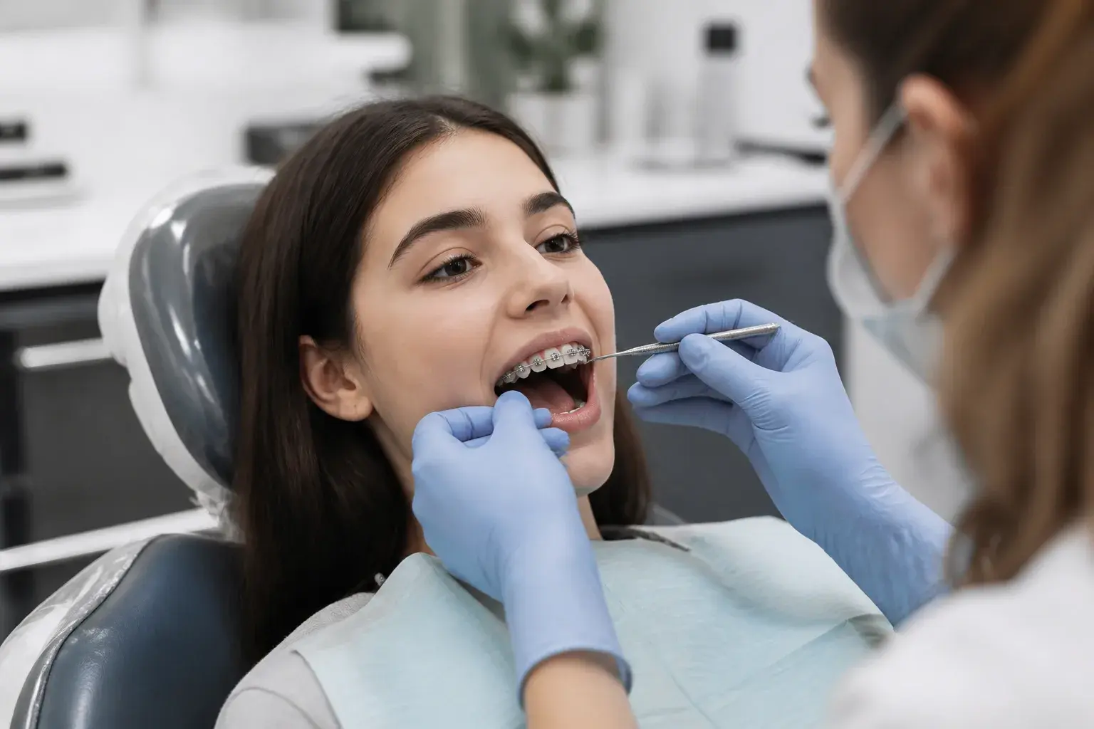 Clear retainer beside braces model showing why retention helps teeth stay aligned after orthodontic care