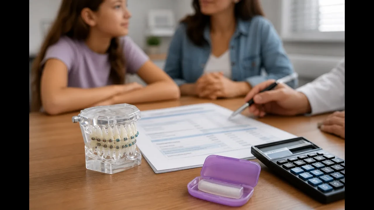 Orthodontic patient discussing braces insurance benefits with a treatment coordinator