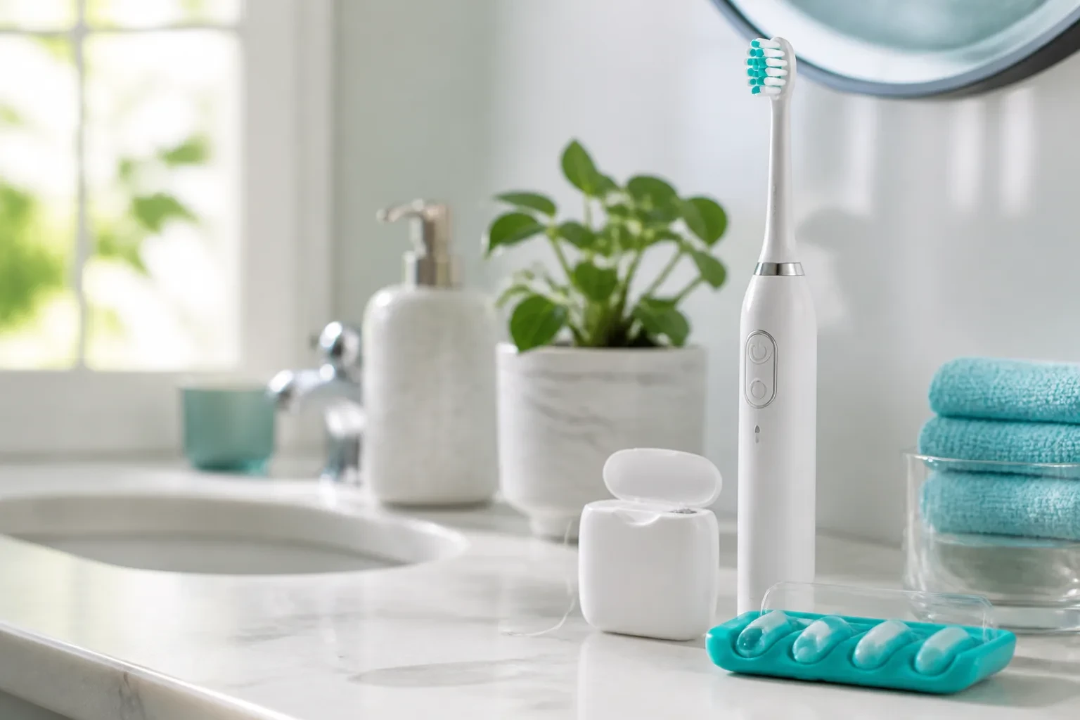 Preventive care kit with toothbrush, floss, and fluoride varnish