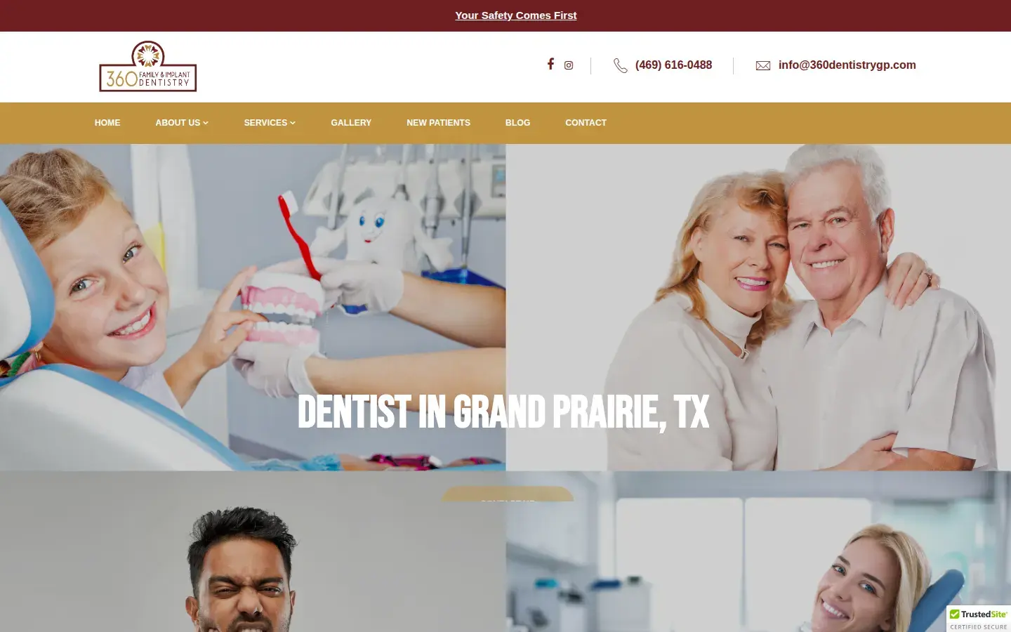 Homepage preview of 360 Family and Implant Dentistry